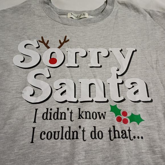 Ugly Christmas Sweatshirt Women's L (11-12) Grey Wound Up Cotton/Poly Blend - Picture 1 of 10